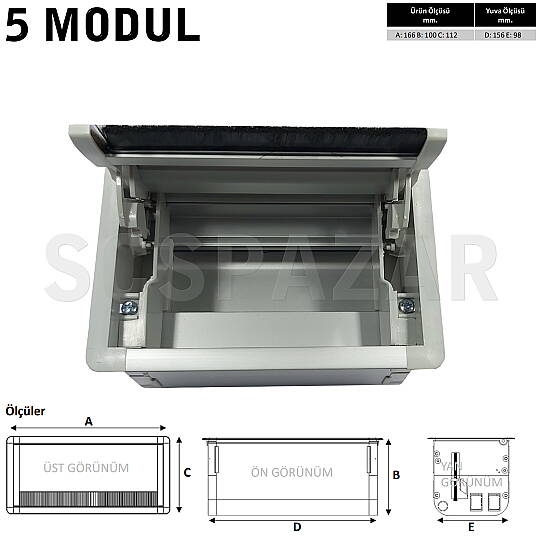 5 modül masaya gömme bas-aç - 3