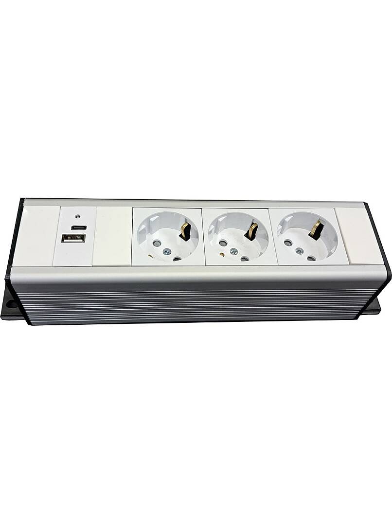 5x45 priz blok - 10 modül ( 3 şebeke + 1 usb sarj a/c ) - 3