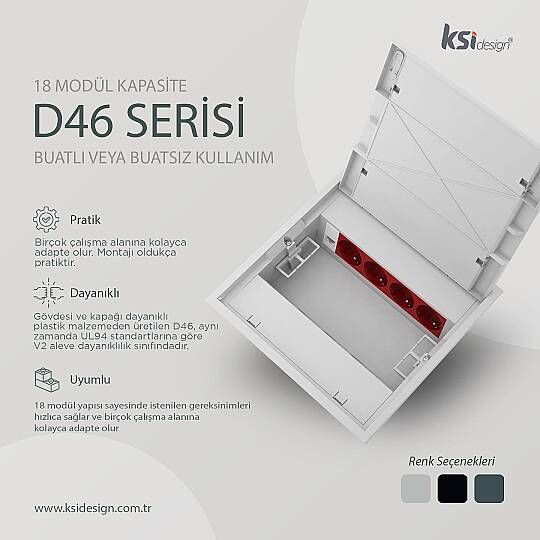 ŞAP ALTI PRİZ KUTUSU 18 MODÜL - BOŞ - - 4