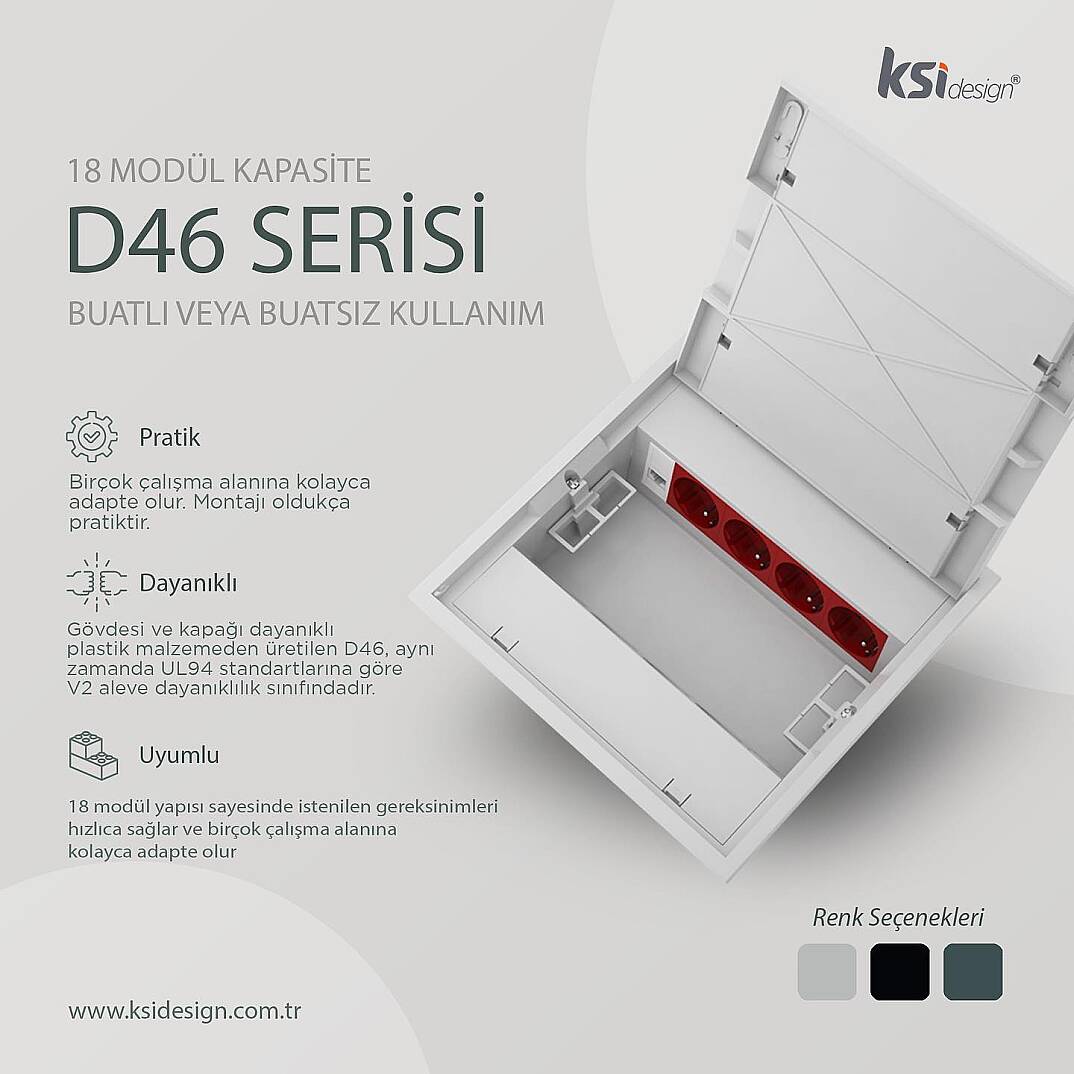 ŞAP ALTI PRİZ KUTUSU 18 MODÜL - BOŞ - - 4